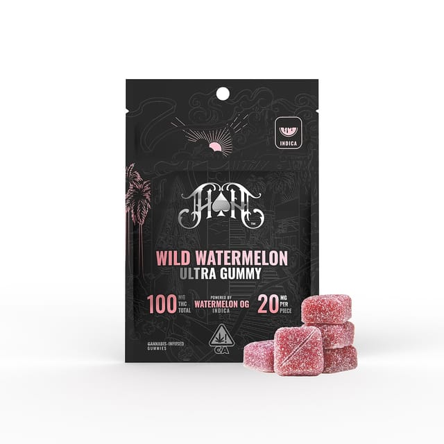 Wild Watermelon Gummies - 100mg - 5 Pack Indica