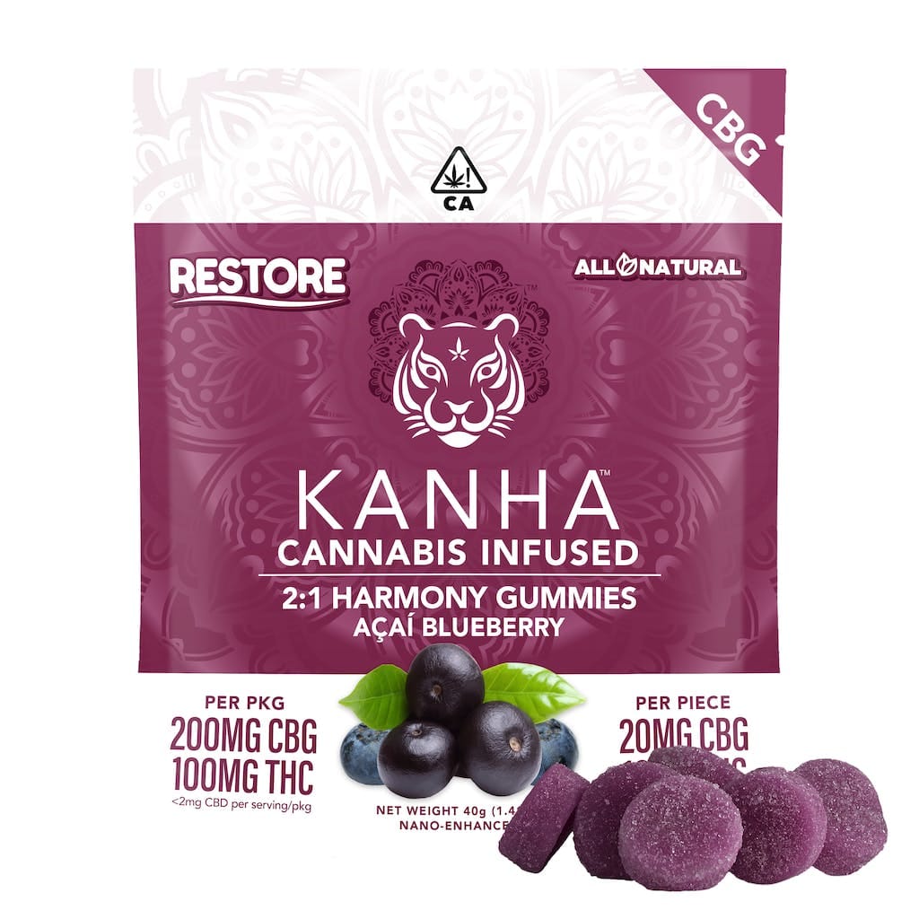 2:1 Acai Blueberry Harmony Restore CBG Gummies