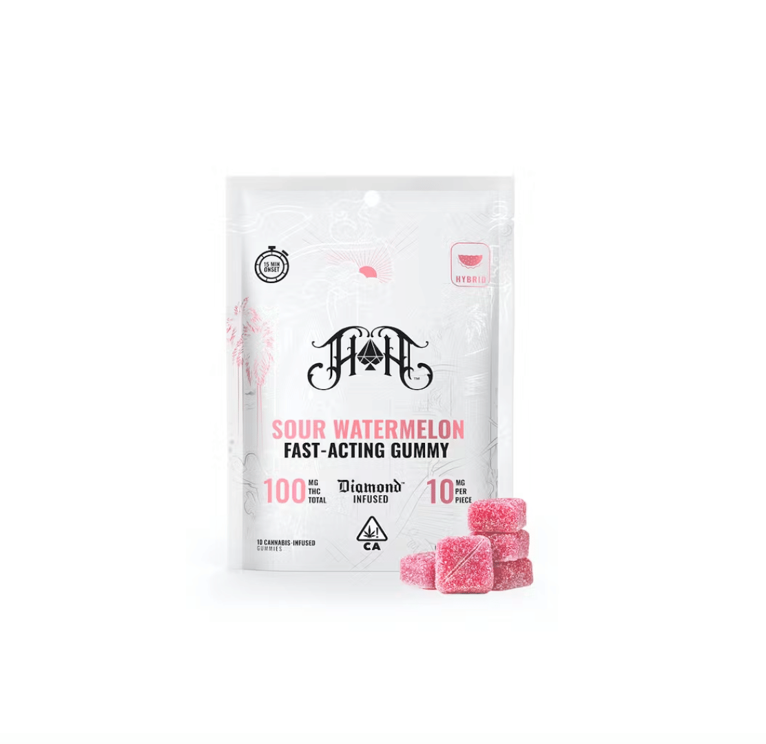 Sour Watermelon Fast Acting Gummies - 100mg