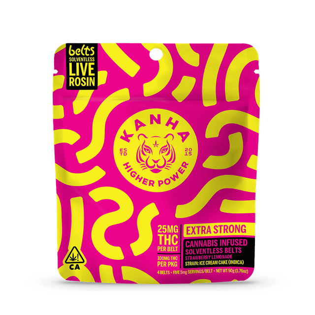 Strawberry Lemonade Belts - 100mg Live Rosin (4pk)