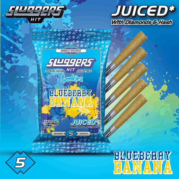 Blueberry Banana | 3.5g 5pk | Infused Pre-Roll | 0.7g ea | Sluggers | Indica