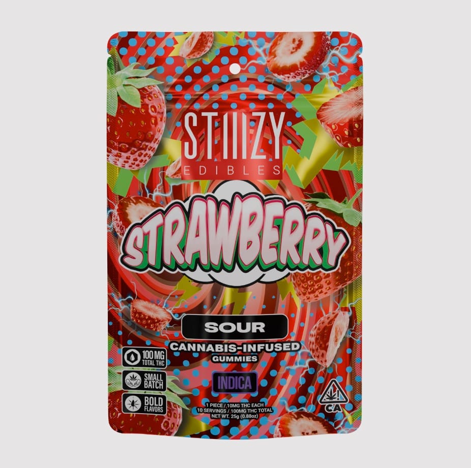 Sour Strawberry Gummies - 100mg