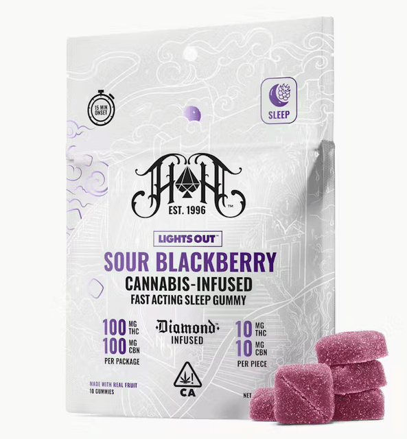 Sour Blackberry Gummies - 100mg THC + CBN - Gummies - Mixed