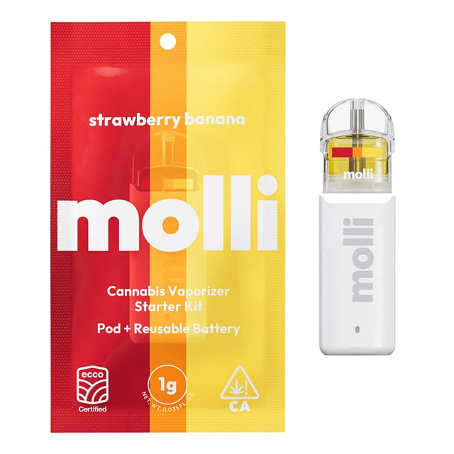 Strawberry Banana | 1g | Pod + Battery Kit | Molli | Indica