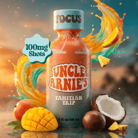 Uncle Arnie's Beverage 2oz Tahitian Trip 4:1 THC/CBG 100mg