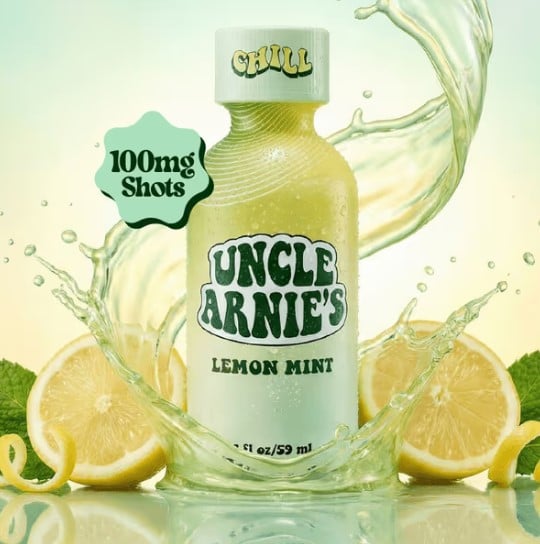 Uncle Arnie's Beverage 2oz Lemon Mint 4:1 THC/CBD 100mg